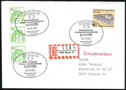 1000 BERLIN 12/ Internat./ Funkausstellung/ 4.-13.9. 1981 (8.9.) SSt (Logo) 3x Auf 60 Pf. Funkausstellung (Mi.649 U.a.)  - Non Classificati