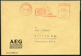 (17a) MANNHEIM 1/ AEG/ RUNDFUNKGERÄTE 1959 (22.4.) AFS = Radio-Apparat (u. Klangewellen Mit Noten) AEG-Firmen-Bf. (Dü.E- - Zonder Classificatie