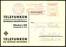 MÜNCHEN/ 22/ HDB/ Ins Zauberreich/ Der Töne/ Mit Den Neuen/ TELEFUNKEN-/ Musikgeräten 1938 (28.3.) AFS , Teils Sütterlin - Non Classificati