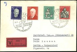 MEISSEN/ DDR/ TAG DES RUNDFUNKS/ U.FERNSEHENS.. 1959 (24.6.) Seltener HWSt = TV-Kamera (u. Studio-Mikrofon) 2x Klar + Vi - Ohne Zuordnung