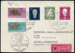 SUHL/ TAG DES RUNDFUNKS/ UND FERN-SEHENS 1959 (25.7.) SSt (= TV-Kamera, Mikrofon)3x + Provis., Rosa V-Zettel.: Suhl , In - Ohne Zuordnung