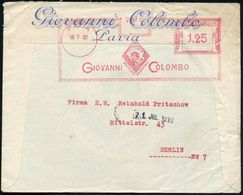 ITALIEN 1932 (18.7.) AFS: PAVIA/COLUMBUS/..GIOVANNI COLOMBO = Brustbild Chr. Columbus (mit Hut) Auf Sehr Dekorativem Col - Christoffel Columbus