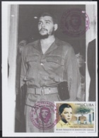 TMA-153 CUBA 2007 SPECIAL CANCEL MAXIM CARD ERNESTO CHE GUEVARA. RED CANCEL. - Cartes-maximum