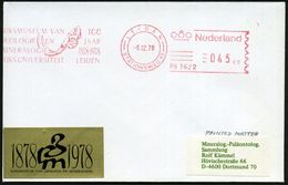 NIEDERLANDE 1978 (6.12.) AFS: LEIDEN/PB.3622/REIJKMUSEUM VAN/ GEOLOGIE EN/ MINERALOGIE../100 JAAR = Mammut-Kopf (m. Stoß - Andere & Zonder Classificatie