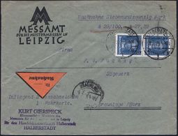 DEUTSCHES REICH 1929 (3.2.) 25 Pf. Goethe, MeF: Paar Auf Dekorat. Vordr.-Bf.: Messamt Leipzig (Außenstelle Halberstadt F - Non Classificati