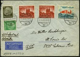 BERLIN W/ 50/ P 1940 (20.9.) 1K-Brücke Auf 65-Pf.-Frankatur, Rs. Hs. Abs. Mit NS-Zwangsnamen "Justizrat Artur  J S R A E - Judaísmo