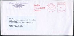 1 BERLIN 33/ F12 9653/ Berlin/ Document/ Center 1993 (20.4.) Seltener AFS + Viol. Abs.-4L: Embassy Of The USA.. Berlin D - Judaísmo