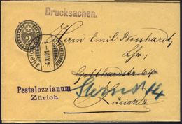 SCHWEIZ 1901 (4.11.) 1K-Gitter: ZÜRICH 5/(PREDIGERPLATZ) + Viol. 2L:  P E S T A L O Z Z I A N U M / Zürich Klar Gest. In - Andere & Zonder Classificatie