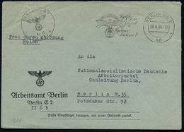 BERLIN NW 7/ Ae/ Helft/ Der/ Jugend/ Heime/ Bauen!.. 1939 (28.4.) Seltener MWSt, Teils Sütterlin = HJ-Abzeichen , Klar G - Other & Unclassified