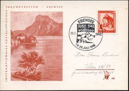 ÖSTERREICH 1948 (29.7.) SSt: EBENSEE/ I U S Y  1948/19.-29.JULI (Zeltlager Am See) I.U.S.Y. = Internat. Union  Of Social - Sonstige & Ohne Zuordnung