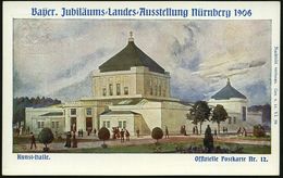 Nürnberg 1906 PP 5 Pf. Wappen Grün: Jubil.-Landes-Ausstellung,  K U N S T - Halle (Künstlerkt. Nr.12) Ungebr. (Frech.PP  - Autres & Non Classés