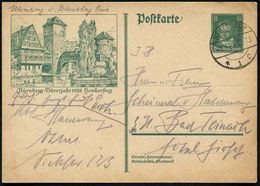 Nürnberg 1928 (Juli) 8 Pf. BiP Beethoven, Grün: Nürnberg-Dürerjahr 1928 Henkersteg (Wehrtürme Etc.) Gest. Stuttgart, Bed - Sonstige & Ohne Zuordnung