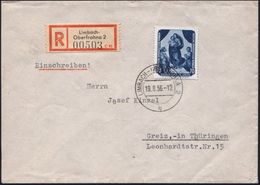 D.D.R. 1956 (19.8.) 70 Pf. "Sixtinische Madonna" Von Raffael, EF , Glasklar Gest. + RZ: Limbach-/Oberfrohna 2, Inl.-R-Bf - Sonstige & Ohne Zuordnung