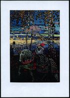 B.R.D. 1974 Schmuckblatt-Telegramm: "Reitenden Paar", Gemälde Von Wassily Kandinsky 1866-1944 (Städt. Galerie, München)  - Sonstige & Ohne Zuordnung