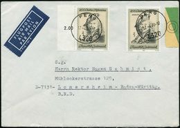 ÖSTERREICH 1970 (17.4.) 2 S. "200 Jahre Albertina", Reine MeF: 2 Stück = Rembrandt Selbstbildnis, Radierung , Klar Gest. - Sonstige & Ohne Zuordnung