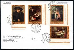 UdSSR 1977 (7.6.) "370. Geburtstag Rembrandt", Kompl. Satz + Block + R-Paginierstempel (ohne Ort) 2 Ausl.-R-Briefe N. Ho - Sonstige & Ohne Zuordnung