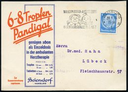 HAMBURG/ *1a/ WILHELM BUSCH-AUSSTELLUNG/ IN DER KUNSTHALLE.. 1933 (3.2.) MWSt = "Max & Moritz" , Klar Gest. Bedarfs-Kt.  - Comics