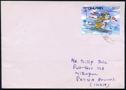 BHUTAN 1988 50 CH. "Winter-Olympiade Calgary", EF =  Goofy (Slalom Mit Tor-Wimpeln) Ausl.-Bf. (Mi.1050 EF) - POPULÄRE ZE - Stripsverhalen