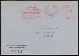 285 BREMERHAVEN 1/ BESUCHT DAS/ MORGENSTERN-MUSEUM.. 1974 (23.4.) AFS (Dampf-Segelschiff) Kommunal-Bf., Christian Morgen - Schriftsteller