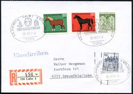 7260 CALW 1/ Na/ HERMANN/ HESSE/ 1877-1962 1987 (19.6.) MWSt = Kopfbild H. Hesse U. Geburtshaus Etc. (Literatur-Nobelpre - Schrijvers