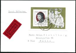 D.D.R. 1977 1.- Mk "200. Geburtstag Heinrich V. Kleist"-Block, EF Sauber Gest. BRD- Eil-Bf.  (Mi.Bl.51 EF , + 30.-EUR) - - Schrijvers