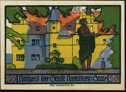 Dornburg/ Saale 1921 Inflations-Notgeldscheine 50 Pf.: 4 Verschiedene Mit  G O E T H E  - Motiven, , Dekorativ U. Bankfr - Escritores