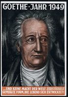 S.B.Z. 1949 (27.8.) 12 Pf. + 8 Pf. "200. Geburtstag Johann W. V. Goethe", EF Oberrandstück, 2K-Steg: MITTWEIDA/c + Viol. - Schrijvers