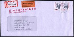 B.R.D. 1994 400 Pf. Charlotte V.Stein, Reine MeF: Senkr. Paar , Gest + RZ: 04279 Leipzig 36, Portorichtiger Orts-R-Bf. " - Ecrivains
