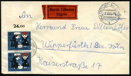 B.R.D. 1962 (7.4.) Wofa 40 Pf.+ 20 Pf. "Rotkäppchen", Reine MeF: Oberrand-Paar Mit Summenzähler , Sauber Gest. (Bad Cann - Schrijvers