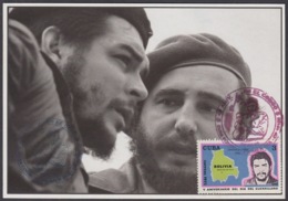 TMA-215 CUBA 2005 SPECIAL CANCEL MAXIM CARD ERNESTO CHE GUEVARA, FIDEL CASTRO. - Maximum Cards