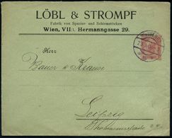 ÖSTERREICH 1906 (23.2.) PU 10 H. KFJ Torbogen, Rosa: LÖBL & STROMPF, Fabrik Von Spazier-u. Schirmstöcken (Wien VII) Beda - Klimaat & Meteorologie