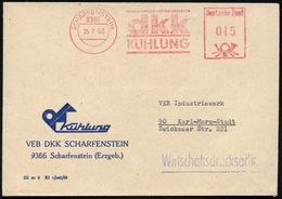 9366 SCHARFENSTEIN/ Dkk/ KÜHLUNG 1968 AFS Klar Auf Firmen-Bf.: VEB DKK SCHARFENSTEIN (Firmen-Logo), = Hersteller Von Küh - Unclassified