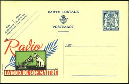 BELGIEN 1941 50 C. Reklame-P Löwe, Blau: Radio / LA VOIX DE SON MAITRE = Hund Vor Grammophon = Deutsche Besetzung!, Unge - Muziek