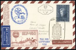 ÖSTERREICH 1956 (21.1.) Viol. SSt.: SALZBURG 1/6/MOZART-FESTWOCHE/MOZARTS/GEBURTSHAUS Auf EF 2,40 S. Mozart + Blauer HdN - Music