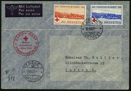 SCHWEIZ 1939 (30.8.) 20 C. U. 30 C. "75 Jahre Internat. Rotes Kreuz", Kompl. Satz (Friedensnobelpreis 1917, 1944, 1963)  - Premio Nobel