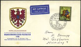 (1) BERLIN-CHARLOTTENBURG 5/ TAG DER BRIEFMARKE 1955 (26.10.) SSt (Bär, Posthorn) Auf EF 25 + 10 Pf. "Tag Der Briefmarke - Dag Van De Postzegel