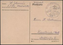 BIALYSTOK/ TAG DER BRIEFMARKE 1942 (11.1.) Seltener SSt (Posthorn)  Klar Auf Feldpost-Kt.! (Stempel War Eigentlich Zusch - Dag Van De Postzegel