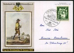 CRIMMITSCHAU/ Tag D.Briefmarke 1941 (12.1.) SSt = Panzer II Auf EF 6 + 24 Pf. Tag Der Briefmarke (Mi.762 EF) Klar Gest.  - Dag Van De Postzegel