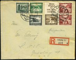 LEIPZIG/ Tag Der Briefmarke 1937 (10.1.) SSt 2x Auf WHW-Zus.-Drucken (Mi.W 111, W 115 Etc.) + RZ: Leipzig C 1/X (kl. Fra - Dag Van De Postzegel