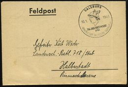 SALZBURG/ TAG DER BRIEFMARKE/ GDS 1943 (10.1.) SSt = Merkurkopf (mit Flügelhelm) Klar Auf Feldpost-Bf., War Eigentlich U - Dag Van De Postzegel