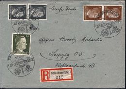 STRASSBURG (ELS)/ TAG DER BRIEFMARKE 1942 (11.1.) SSt (Posthorn) 3x Auf Hitler-Frankatur + RZ: Straßburg (Els) 1, Selten - Día Del Sello