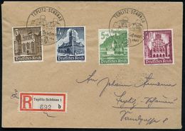 TEPLITZ-SCHÖNAU/ Tag D.Briefmarke 1941 (12.1.) SSt = Infanteristen , 2x Auf WHW-Frankatur (Mi. + 13.- EUR) + RZ: Teplitz - Journée Du Timbre