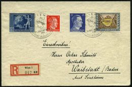 WIEN/ TAG DER BRIEFMARKE/ C/ GDS 1943 (10.1.) SSt = Merkurkopf 2x Auf 6 + 24 Pf. Tag D. Briefmarke (Mi.823, 828 Etc.) +  - Dag Van De Postzegel