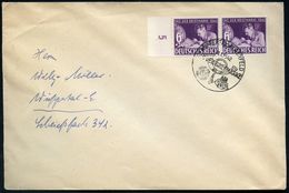 WUPPERTAL-ELBERFELD/ TAG DER BRIEFMARKE 1942 (11.1.) SSt (Posthorn) Auf MeF 6 + 24 Pf. Tag D. Briefmarke (Mi.811) Klar G - Día Del Sello