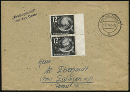 D.D.R. 1949 (1.11.) 12 + 3 Pf. "Tag Der Briefmarke", Reine MeF:  Randpaar = 100 Jahre Briefm. , Klar Gest. (BAD SALZUNGE - Giornata Del Francobollo