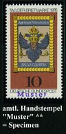 B.R.D. 1976 (Okt.) 10 Pf. "Tag Der Briefmarke" (kaiserl. Postschild Höchst) Mit Amtl. Handstempel  "M U S T E R"  = Spec - Giornata Del Francobollo