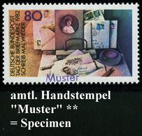 B.R.D. 1982 (Okt.) 80 Pf. "Tag Der Briefmarke" (Schreibtisch) + Amtl. Handstempel  "M U S T E R"  = Specimen , Postfr. + - Giornata Del Francobollo