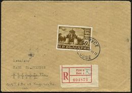 BULGARIEN 1949 (9.7.) 50 L. "Tag Der Briefmarke / 7. Philat.-Kongreß", EF (Russen-Mausoleum 1878) + Roter RZ: Ruse C (zw - Dag Van De Postzegel