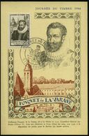 FRANKREICH 1946 (29.6.) SSt.: METZ/JOURNEE DU TIMBRE Auf 3 + 2 Fr. "Tag Der Briefmarke" = Postdirektor De La Varane , De - Giornata Del Francobollo