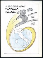 ITALIEN 1961 (3.12.) SSt.: MODENA/GIORNATA DEL FRANCOBOLLO Auf EF 15 L. "Tag D. Briefmarke" (Mi.1116) Ausl.-Sonder-Kt.   - Journée Du Timbre